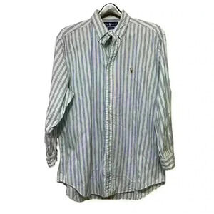 Ralph Lauren 17-33 Long Sleeve Dress Shirt with French seams Blue & White